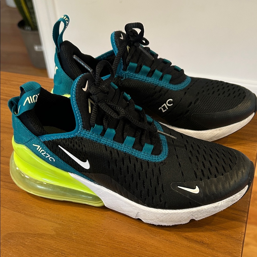 Nike Kids Air Max 270 Black and Teal Sneakers